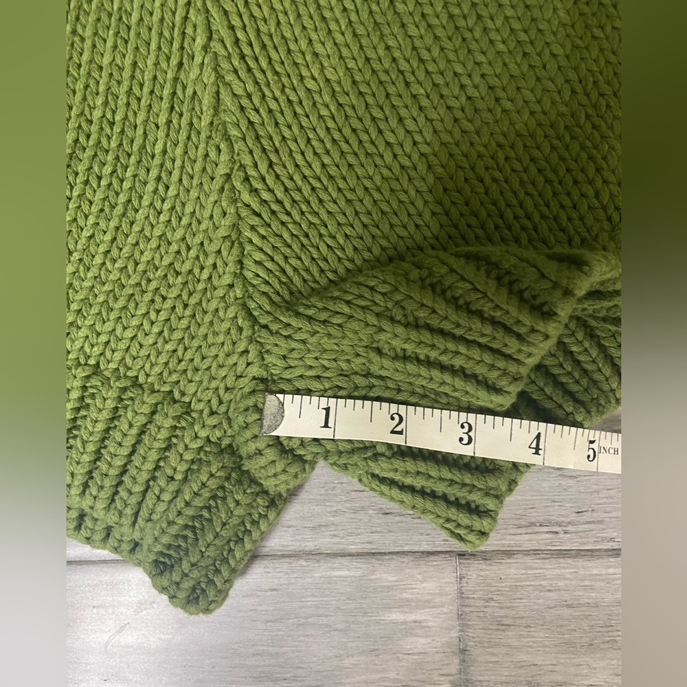 Good American Chunky Knit High Waisted Shorts Olive Green Lounge Cozy Core - Picture 4 of 12